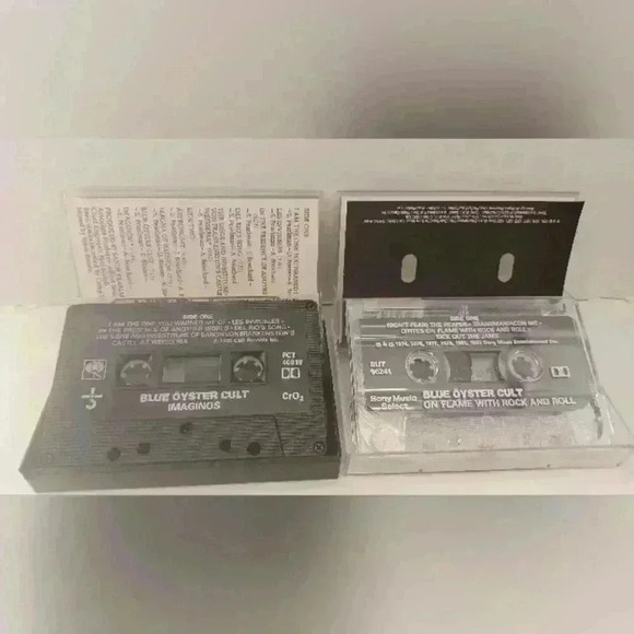 Blue Oyster Cult 1988 Imaginos and  1990 On Flame with Rock and Roll Cassettes - Picture 4 of 5